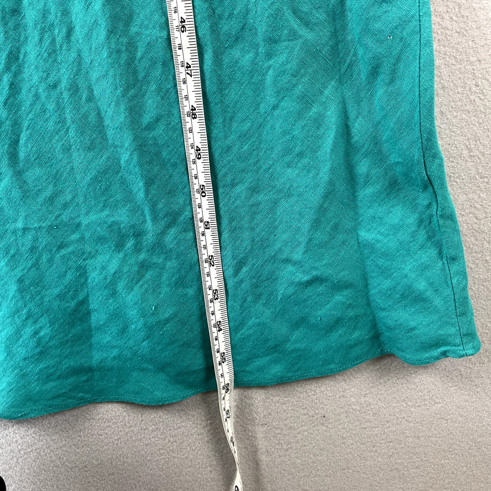 J Crew Gwyneth Linen Maxi Dress Womens 16T Green Coastal Minimal Beach NWT - Picture 7 of 16